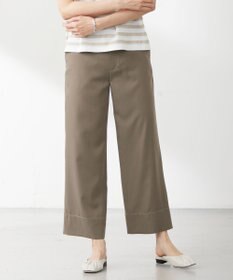J.PRESS LADIES 【洗える】ツイルライトストレッチ セミワイド パンツ