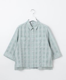 J.PRESS LADIES 【洗える】SHEER チェック シャツ ブラウス