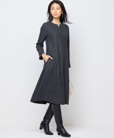 組曲 【2WAY】ラメフラノ フリル襟ワンピース