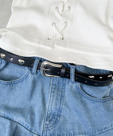 WEGO Lハートスタッズベルト