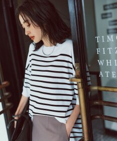 自由区 【接触冷感・UVカット・WEB限定カラーあり】クレープストレッチプルオーバー ニット