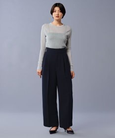 uncrave 【手洗い可】ラメ シアー クルーネック ニット（uncrave STANDARD）