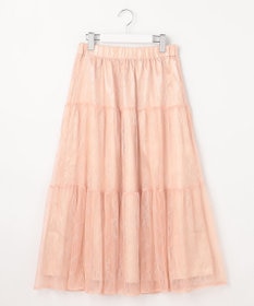 Feroux ニット×ティアードレース スカート