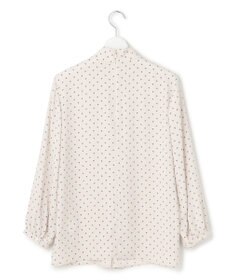 23区 L 【洗える】トライアングルプリント ネックデザイン ブラウス