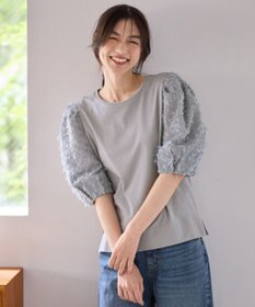 ANY L シルケットスムースジャガードスリーブプルオーバー