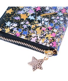 tsumori chisato CARRY ギャラクシーパネル ラウンドファスナー長財布 がま口 レザーキルティング