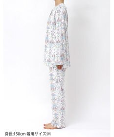 WACOAL パジャマ 長袖 長ズボン 綿100%(本体) ミントン レディース NDX541 /ワコール