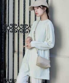 Tiaclasse 【安田美沙子さん着用・ポーチ・ショルダー紐付き】フラワーカットフェイクレザーバッグ