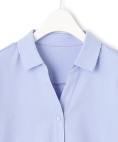 ICB L 【洗える】 コンパクトスムース シャツカラーカットソー