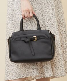 ANY SIS 【2WAY】ベルトバックルラウンドミディトート バッグ