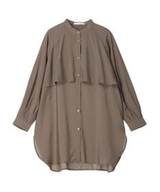 AMERICAN HOLIC バンドカラーフリルシャツチュニック