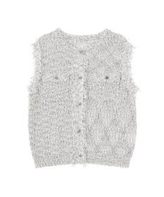 CRAFT STANDARD BOUTIQUE フリンジノースリーブニットプルオーバー
