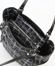 Y'SACCS ドローイングチェックトートバッグ