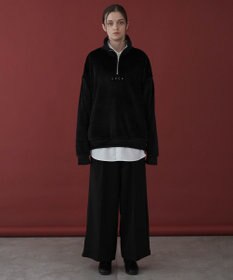 WEGO 【ユニセックス着用ITEM】マイクロシャギーワンポイントハーフZIPプルオーバー