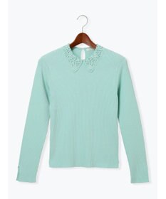 Te chichi ケミカルレースカラーリブニット