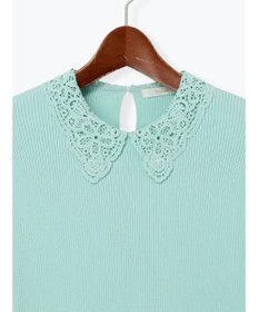 Te chichi ケミカルレースカラーリブニット