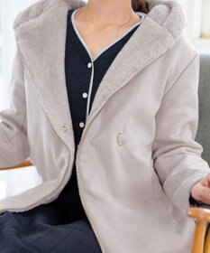 Tiaclasse スエードボンディグフード付きコート