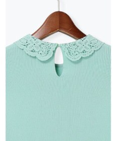 Te chichi ケミカルレースカラーリブニット