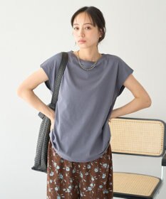 earth music&ecology 【遮熱・接触冷感・UVカット】フレンチスリーブTシャツ