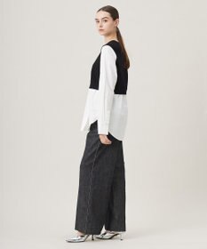 ICB L 【2WAY・洗える】シャツクロスコンビニットプルオーバー