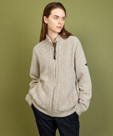 JOSEPH ABBOUD MOUNTAIN 【イタリア糸使用/サスティナブル素材/裏地付き/ライナードッキング対応】 コットンウール ニット アウター