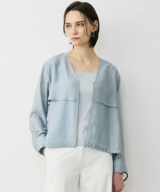 ICB 【先行予約・WEB限定カラーあり】 リヨセルナイロンワッシャー Vネックブルゾン