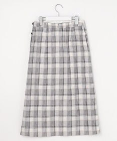 J.PRESS LADIES L スラブ調チェック プリント スカート