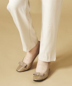 Dominic3 グログランリボン スクエアトゥパンプス