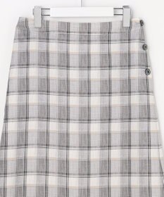 J.PRESS LADIES L スラブ調チェック プリント スカート