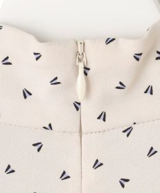 23区 L 【洗える】トライアングルプリント ネックデザイン ブラウス