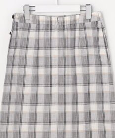 J.PRESS LADIES L スラブ調チェック プリント スカート