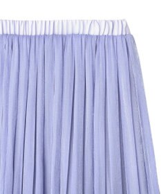 YECCA VECCA シャイニーサテンプリーツスカート