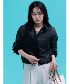 Te chichi シアーコードストライプシャツ