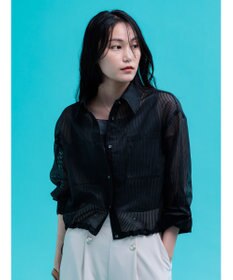 Te chichi シアーコードストライプシャツ