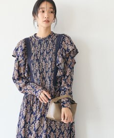 CRAFT STANDARD BOUTIQUE シャーリング袖フリルワンピース