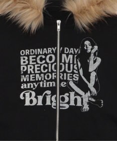 WEGO ファーフードショートZIPパーカー