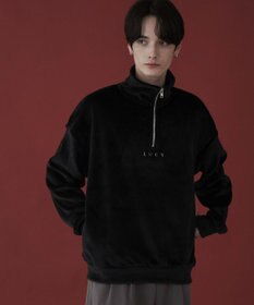 WEGO 【ユニセックス着用ITEM】マイクロシャギーワンポイントハーフZIPプルオーバー