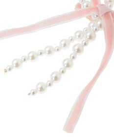 Maison de FLEUR パールベロアリボン2セットクリップ
