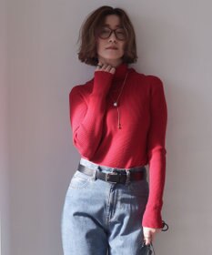 WEGO 【2025年秋冬新作】リブタートルニット