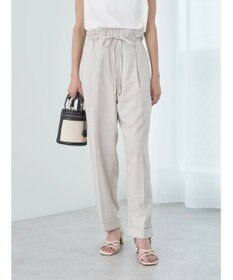 earth music&ecology リネンライクテーパードパンツ（ストライプ）