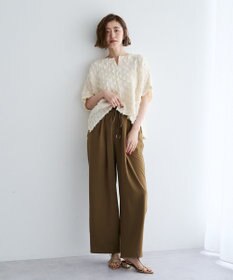 YECCA VECCA ジャガードフリンジブラウス