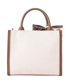 Maison de FLEUR スカーフ付きツイードスクエア２Ｗａｙトート
