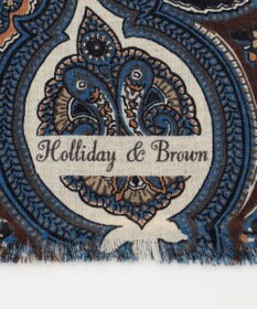 JOSEPH ABBOUD 【イタリア老舗Holliday&Brown社製】ペイズリープリント ストール