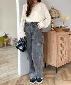 WEGO アンサンブルメッシュリボンカーディガン