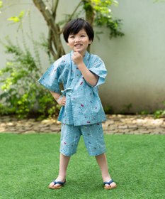 MIKI HOUSE HOT BISCUITS 【ミキハウス】【80-150cm】 金魚・とんぼ和柄の甚平スーツ