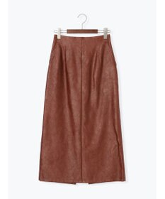 Te chichi クラックレザーライクナロースカート
