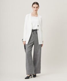 ICB 【洗える】 ライトスラブツイード ワイドパンツ