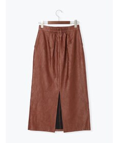 Te chichi クラックレザーライクナロースカート