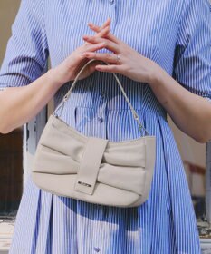 Tiaclasse 【安田美沙子さん着用・2way】リボンギャザーミニバッグ