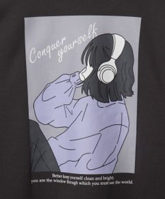 WEGO 【ユニセックス着用ITEM】ガールイラストグラフィックプルオーバー